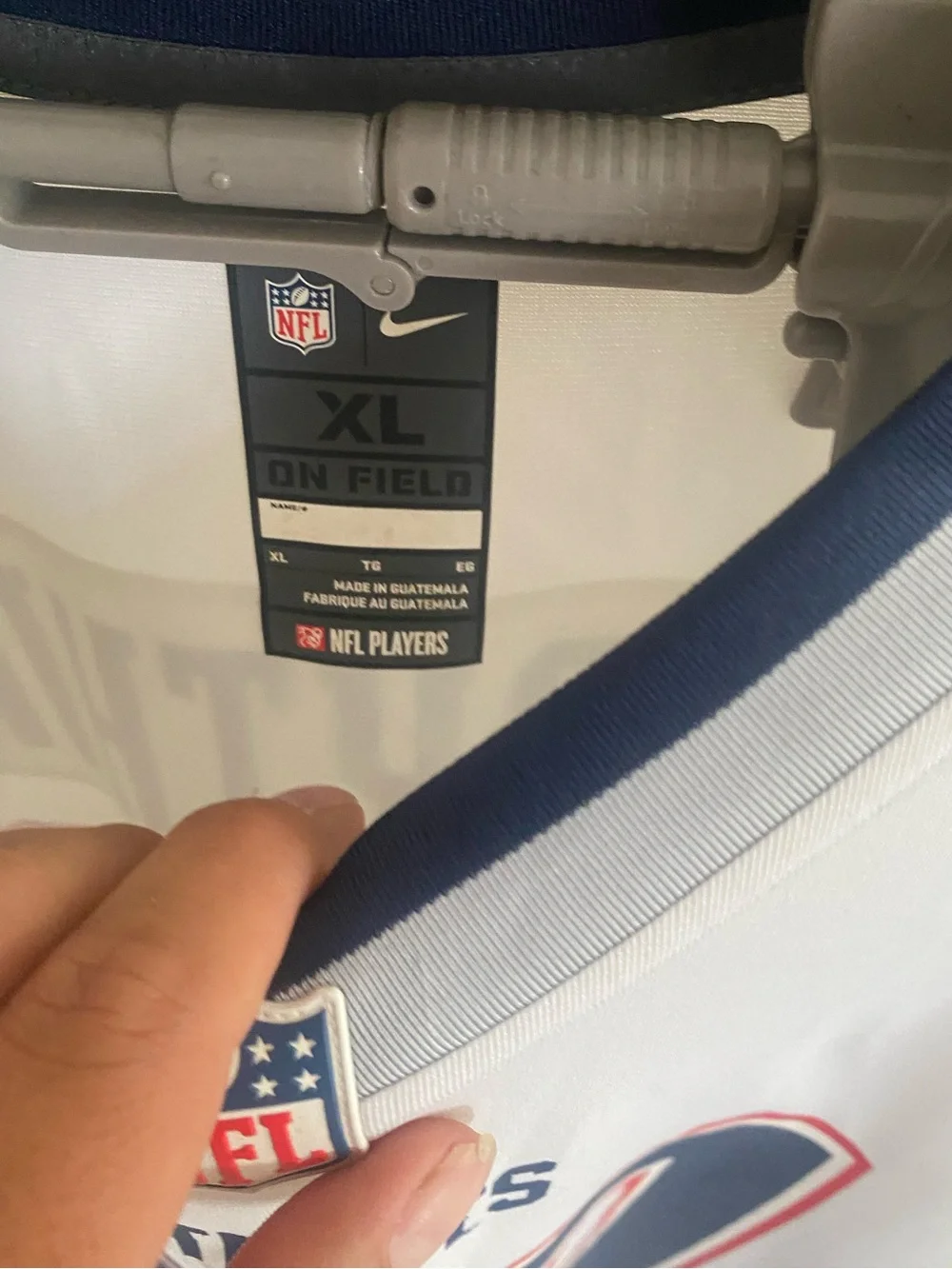 NFL Nike New EnglandPatriots White Football Jersey Size XL Custom